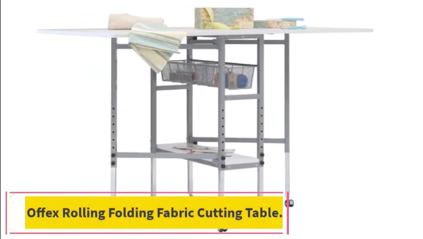 Offex Rolling Folding Fabric Cutting Table