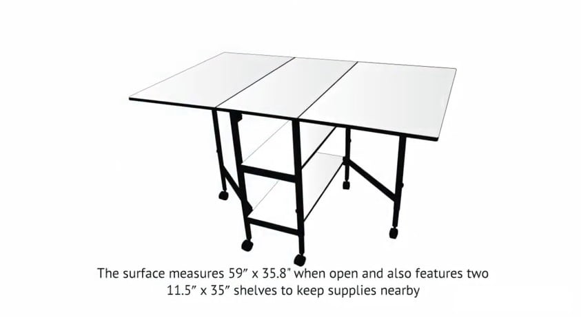 Sullivans 38431 Home Hobby Adjustable Height Folding Table