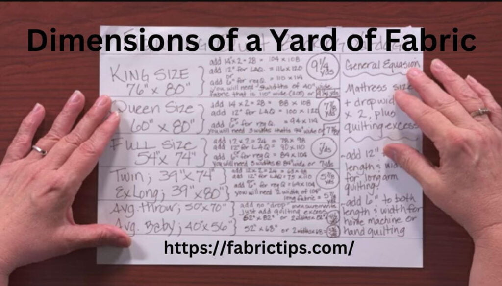 Dimensions of a Yard of Fabric