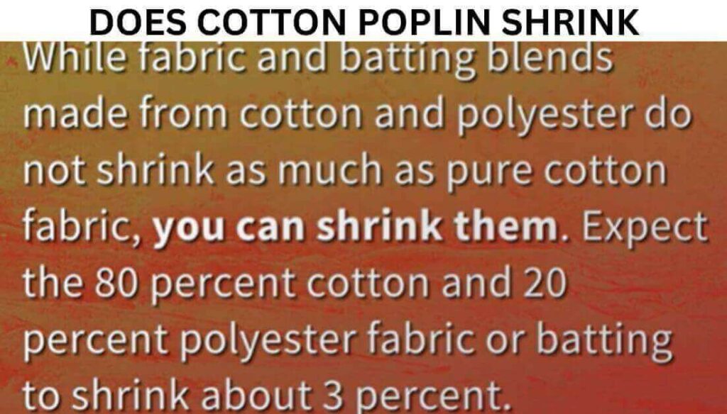 does cotton poplin shrink
