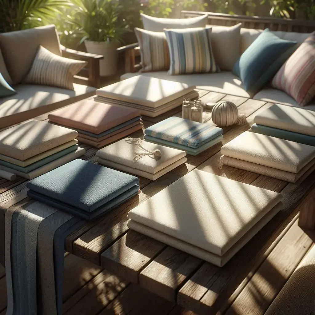 outdoor fabrics guide showing canvas solution dyed acrylic and vinyl materials