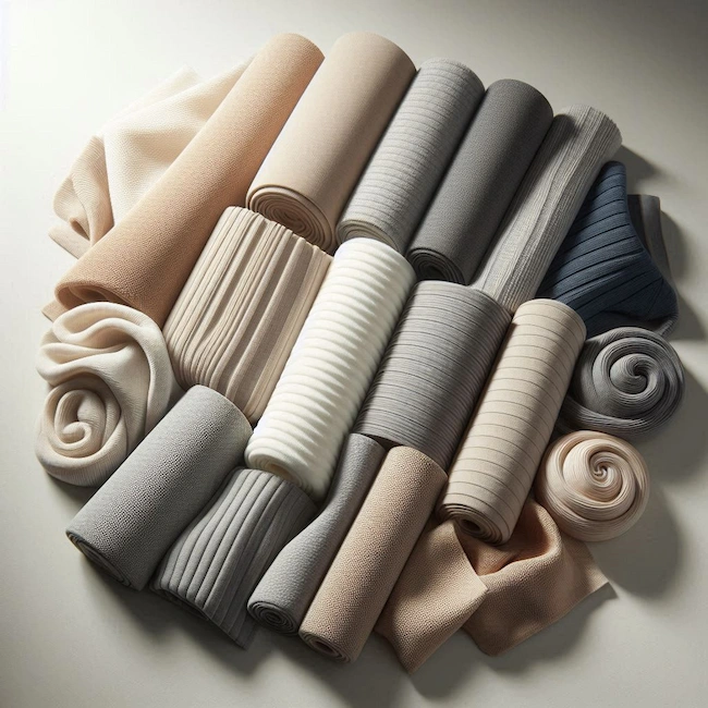 types of knit fabrics including jersey knit rib knit and interlock fabric